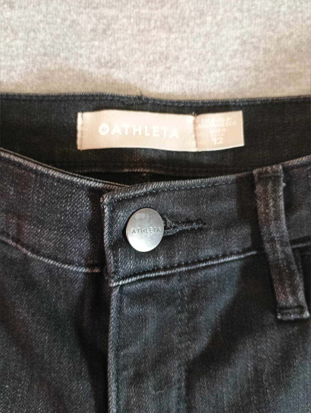 Athleta Women’s Size 12   Black Stretch Moto Skinny Jeans - Classic Slim Fit - Picture 2 of 10